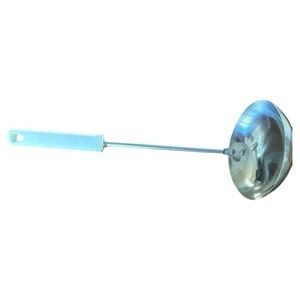 Inox Italy Vintage Stainless Steel Ladle Large White Handle‎ Hang Hole